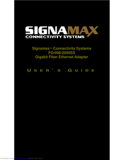 Signamax FO-098-2000SX User Manual