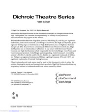 High End Systems Dichroic Theatre Series User Manual