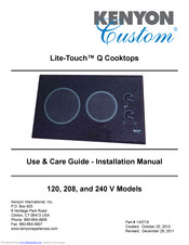 Kenyon 208 V Use & Care Manual - Installation Manual