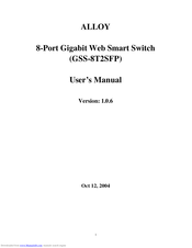 Alloy GSS-8T2SFP User Manual