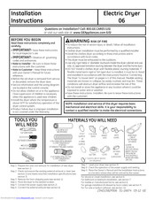 GE DNCD450EGAWC Installation Instructions Manual