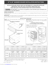 Frigidaire FEW30S2DCB Installation Instructions Manual