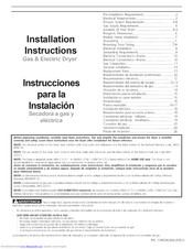 Frigidaire GLEQ2152ES0 Installation Instructions Manual
