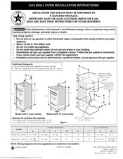 Frigidaire FGB557CEBA Installation Instructions Manual