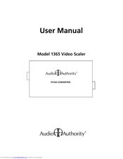 Audio Authority 1365 User Manual