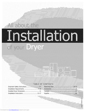 Frigidaire FAQG7111LW0 Installation Manual