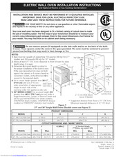 Frigidaire FPET3085KFC Installation Instructions Manual