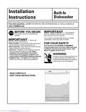 Frigidaire FDB2410HIS2A Installation Instructions Manual