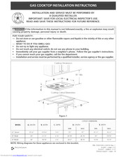 Frigidaire FFGC2605LWA Installation Instructions Manual