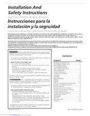 Frigidaire FCCW3000ES0 Installation And Safety Instructions
