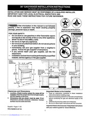 Frigidaire 79071190100 Installation Instructions Manual