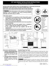 Frigidaire FGF379WECR Installation Instructions Manual