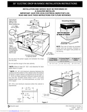 Frigidaire FED300ASD Installation Instructions Manual