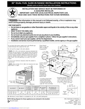 Frigidaire PLCS389CCB Installation Instructions Manual