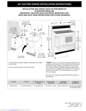 Frigidaire PLEF489CCC Installation Instructions Manual
