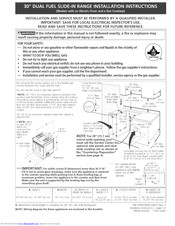 Frigidaire CFCS372DC2 Installation Instructions Manual