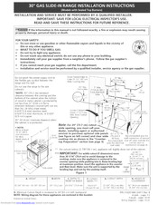 Frigidaire CFGS379DC2 Installation Instructions Manual
