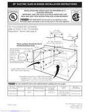 Frigidaire FFES3025LWD Installation Instructions Manual