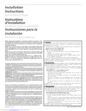 Crosley FGR311F Installation Instructions Manual