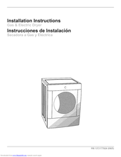 Crosley CDE4500KW0 Installation Instructions Manual
