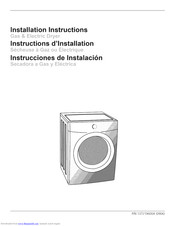 Crosley CDG7500KR0 Installation Instructions Manual
