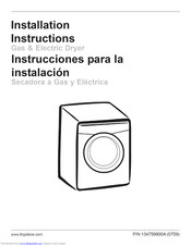 Crosley LGQ6400FS0 Installation Instructions Manual