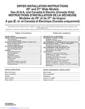 Crosley CGD126SXQ1 Installation Instructions Manual