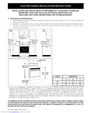 Crosley BEC212ES3 Installation Instructions