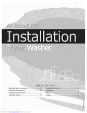 Crosley LAFW6000LW0 Installation Manual