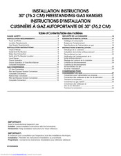 Estate CGR3300XDW0 Installation Instructions Manual