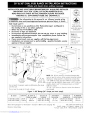 Electrolux E36DF76GPS3 Installation Instructions Manual