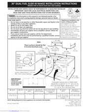 Electrolux EI30DS55LBA Installation Instructions Manual