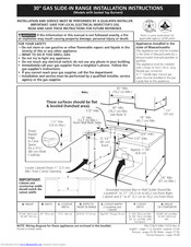 Electrolux EW30GS65GBA Installation Instructions Manual