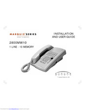 Telematrix Marquis 2800MW10 Installation And User Manual