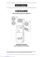 Bonaire Vulcan Comfort Control Manuals