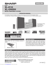 Sharp XL-UH1H Operation Manual