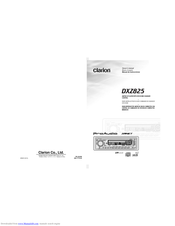 Clarion ProAudio DXZ825 Owner's Manual