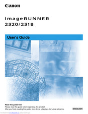 Canon imageRUNNER 2318 User Manual