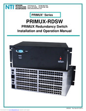 Nti PRIMUX-RDSW Installation And Operation Manual