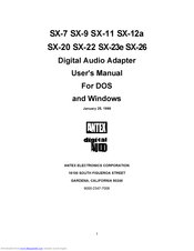 Antex electronics SX-12a User Manual