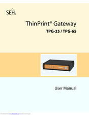 SEH TPG-65 User Manual