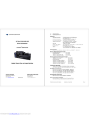 Waters Network Systems ProSwitch-Quad Series Installation Manual And Operating Manual