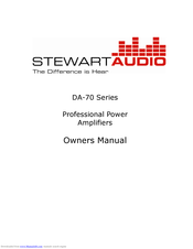 Stewart Audio DA-70-2 Owner's Manual