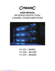 Citronic 171.231 – MA800 User Manual