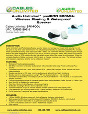 Audio Unlimited Audio Unlimited SPK-POOL User Manual