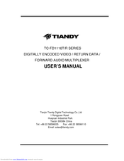 Tiandy TC-FD1116T Series User Manual