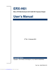 Avalue Technology ERX-H61 User Manual