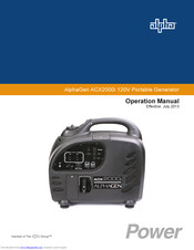 AlphaGen ACX2000i Operation Manual