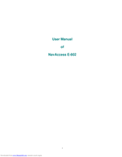 NavAccess E-802 User Manual