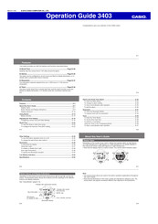 Casio 3403 Operation Manual